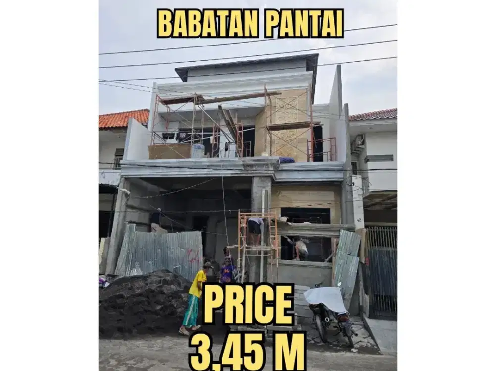 BARU GRESS RUMAH CIAMIK BABATAN PANTAI KENJERAN MULYOREJO LOKASI DEPAN. DEKAT MERR, RS MITRA KELUARGA, GALAXY MALL, Dsb