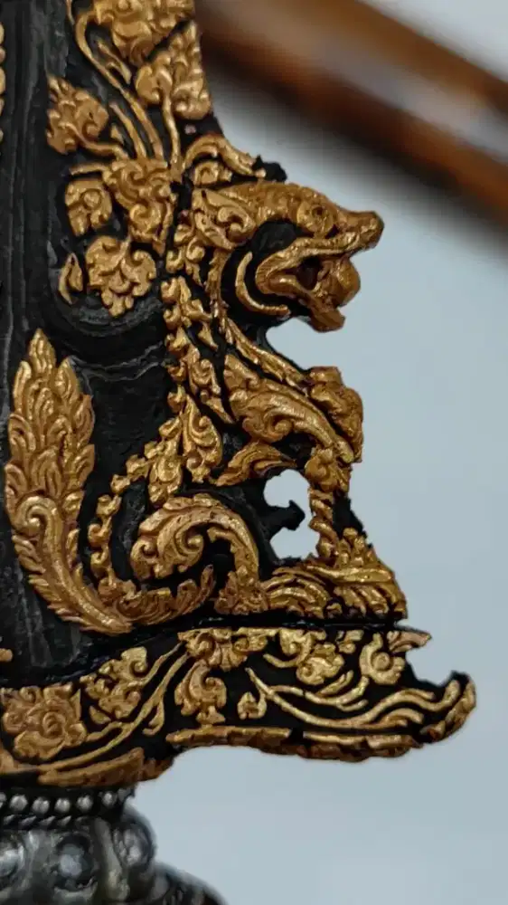 Pusaka antik langka kuno rare ancient keris Singo barong kinatah emas