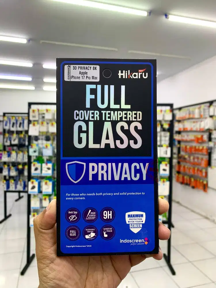 Hikaru Tempered Glass 3D Privacy iPhone 17 Pro Max