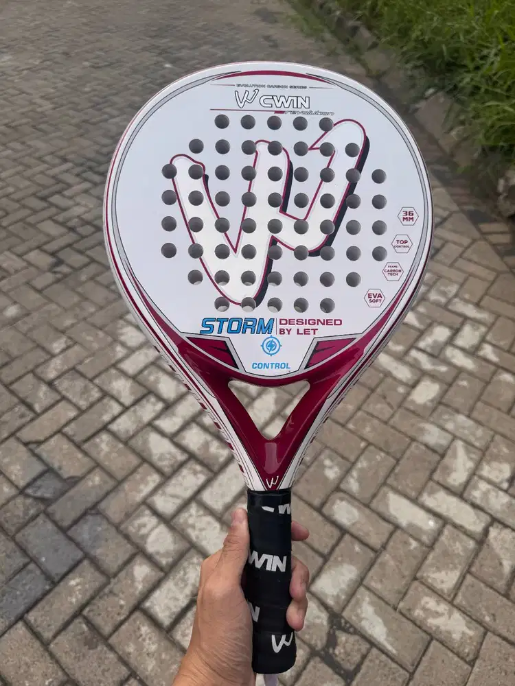 Raket Padel C-Win Camewin Padel Racket Storm Pink Speed Milik Pribadi