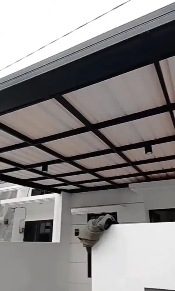 Kanopi baja ringan talang dalam ful cat atap alderon twinwall