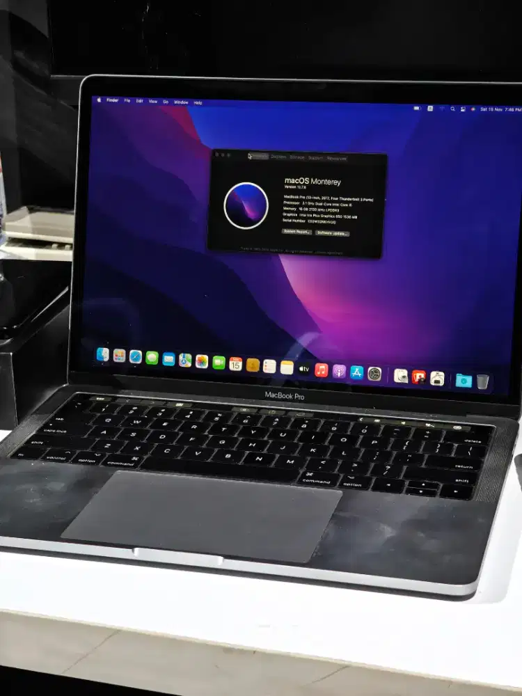 Macbook Pro 2017 Touchbar RAM 16GB i5 256GB