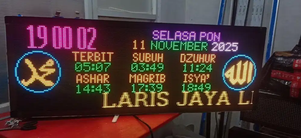 Jadwal Sholat masjid dan Running text