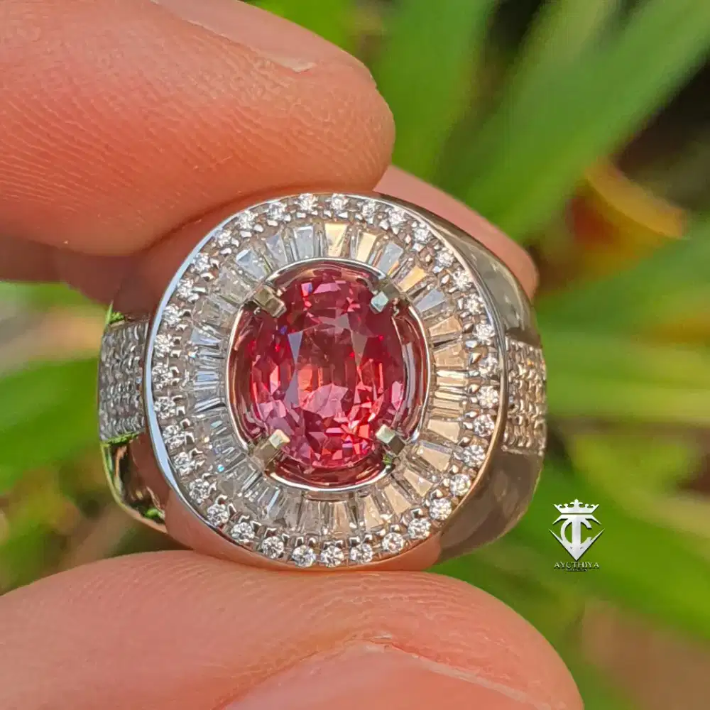 Baru Permata Natural Top Luster Real Umbalite Garnet 3.02 Ct NTE Memo