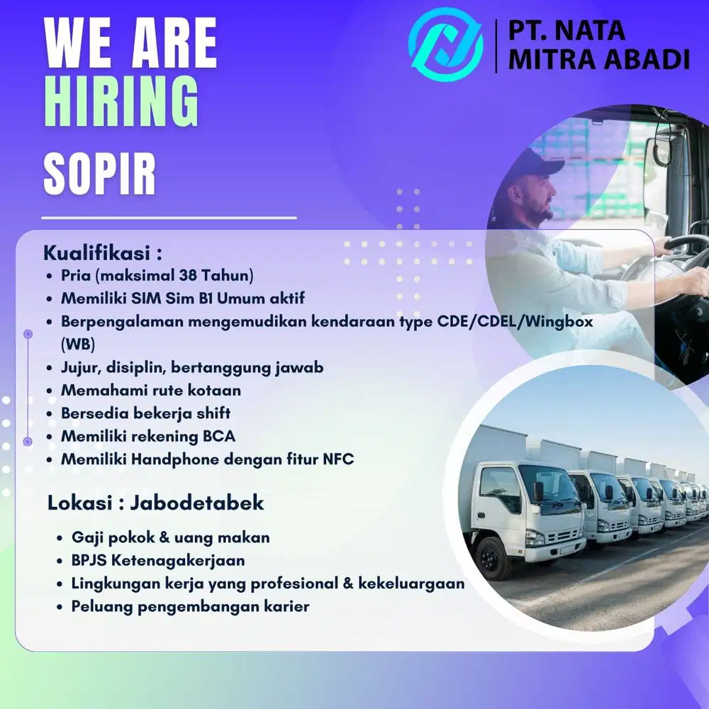 Lowongan Sopir Jabodetabek