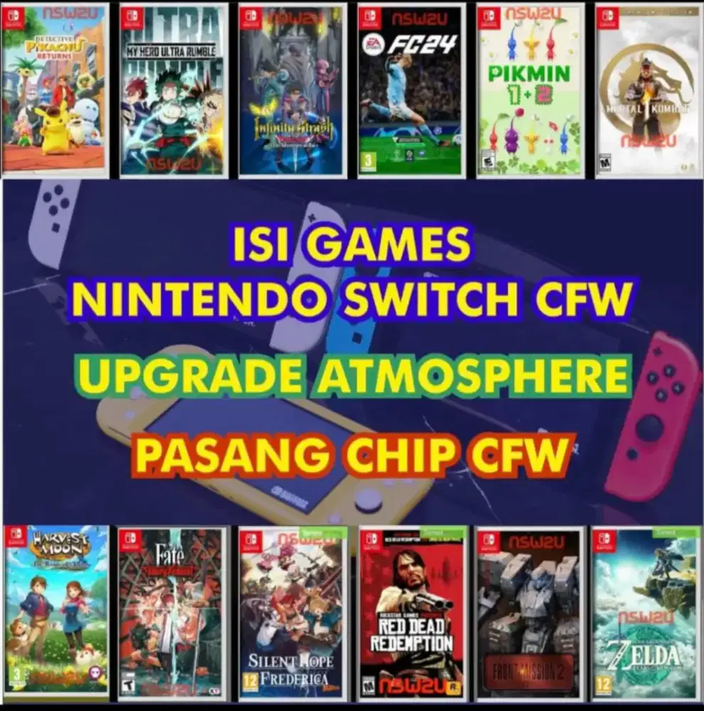 GAMES NINTENDO SWITCH UPDATE FIRMWARE PASANG DUAL BOOT