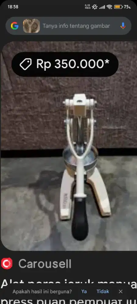 Mesin press jeruk manual