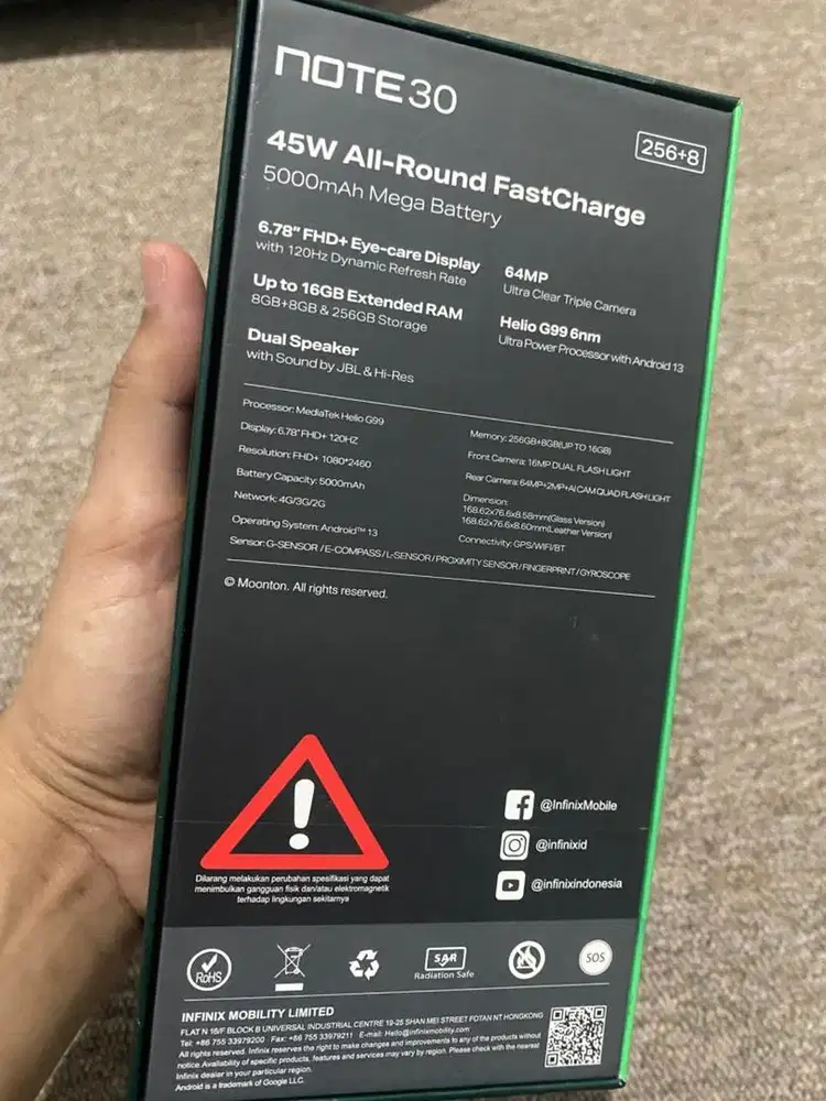 INFINIX NOTE30 8+8 gb 256