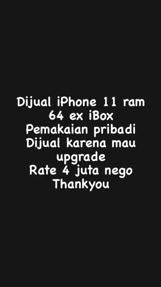 Jual iPhone 11 ram 64 ex ibox