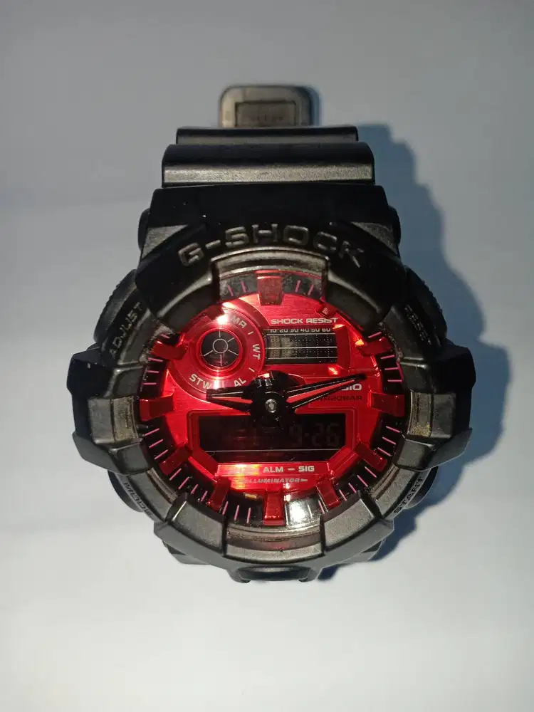 Jam Tangan G-Shock GA-700AR-1ADR Adrenaline Red Original–Kondisi Mulus