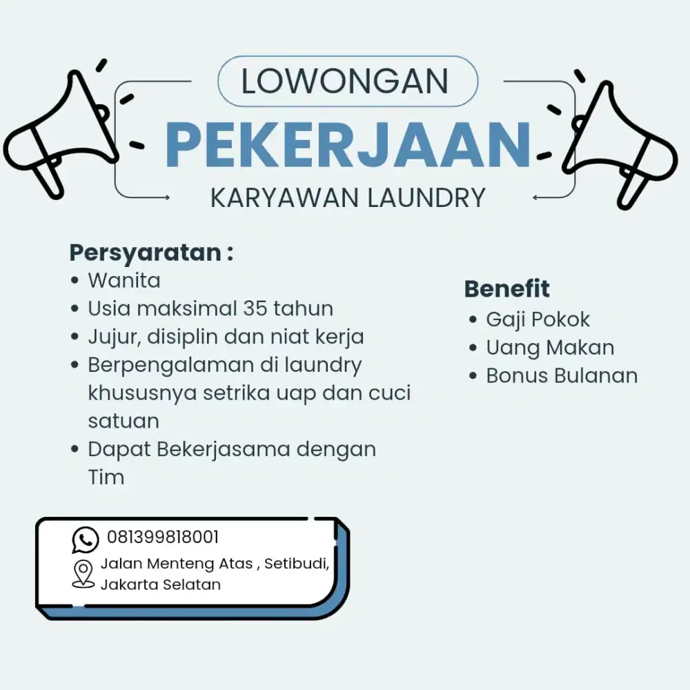Lowongan Kerja Laundry