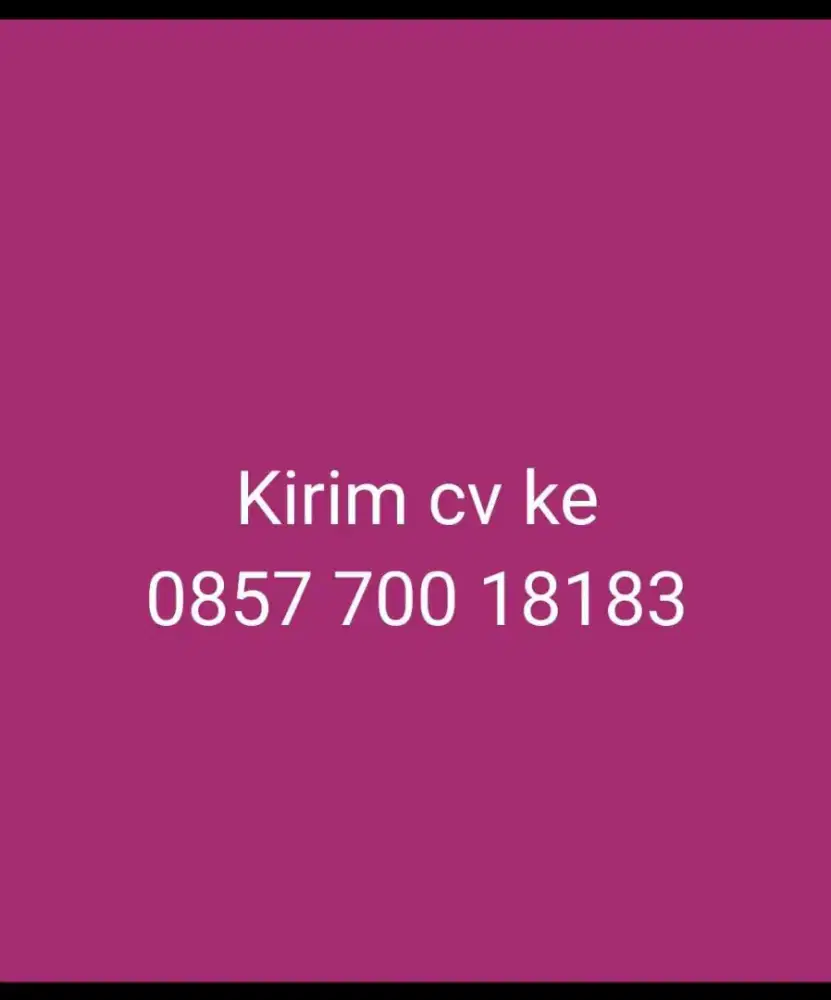 Dicari cepat staff outlet capcin x cilor di pondok petir