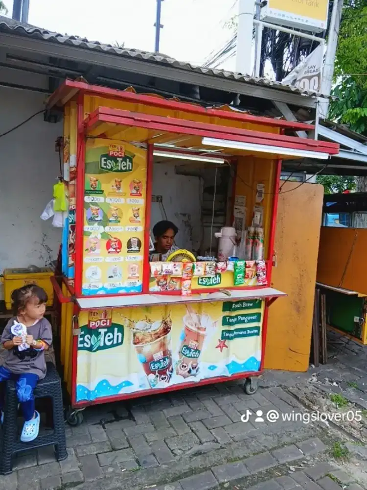 DIJUAL CEPAT!! PAKET USAHA TEH POCI DAN LAPAK JUALAN NYA