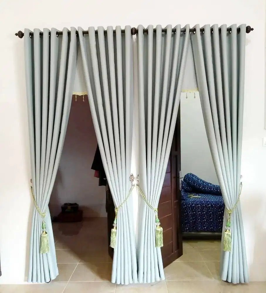 Jual Gorden Blackout Pasang Skat Klinik Hordeng Pintu Gordyn Vitrase