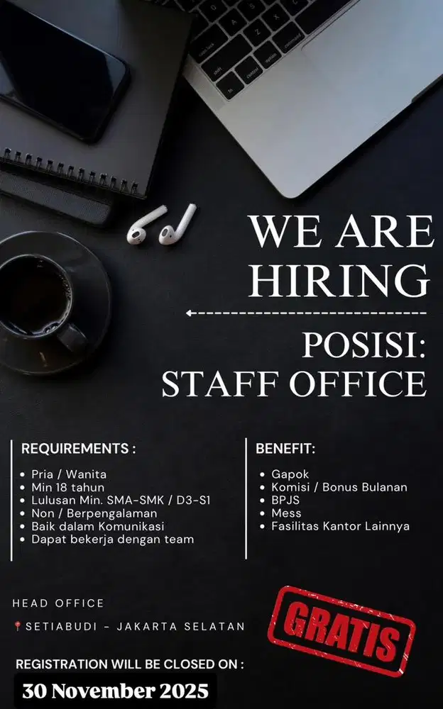 LOKER SMA/SMK (FREE ADM)