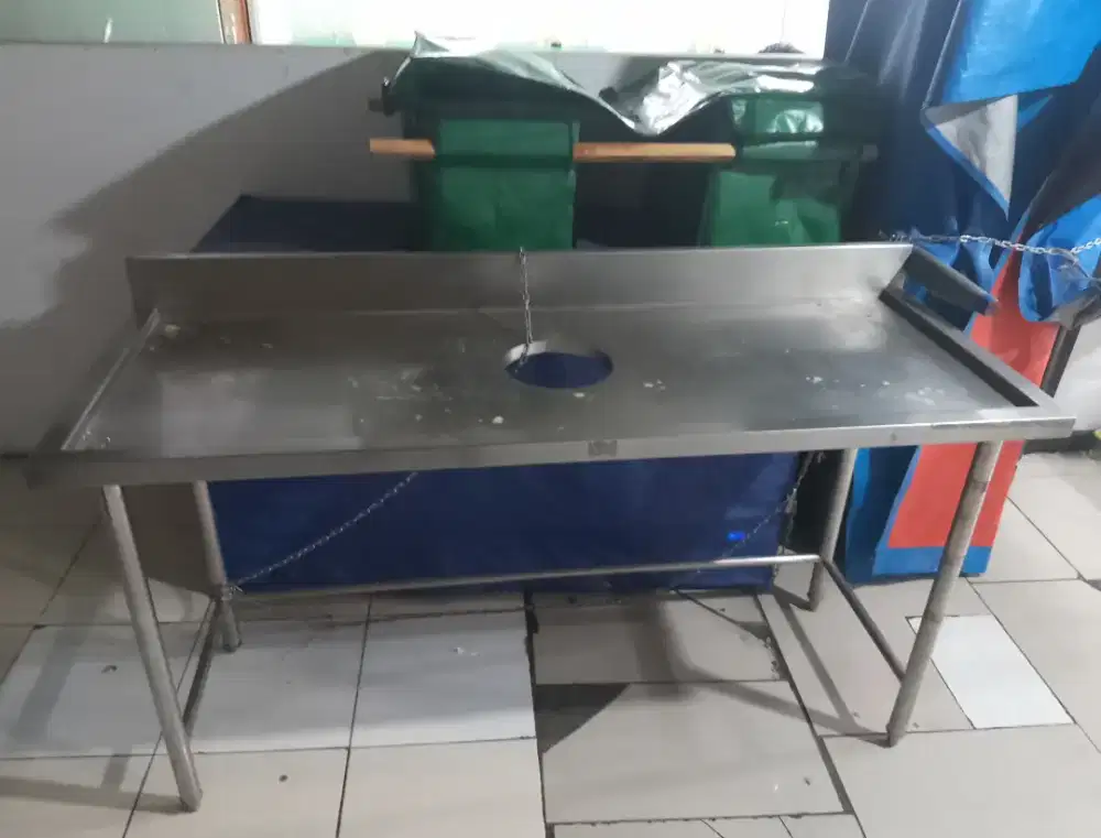 Meja kerja meja usaha full stainless..