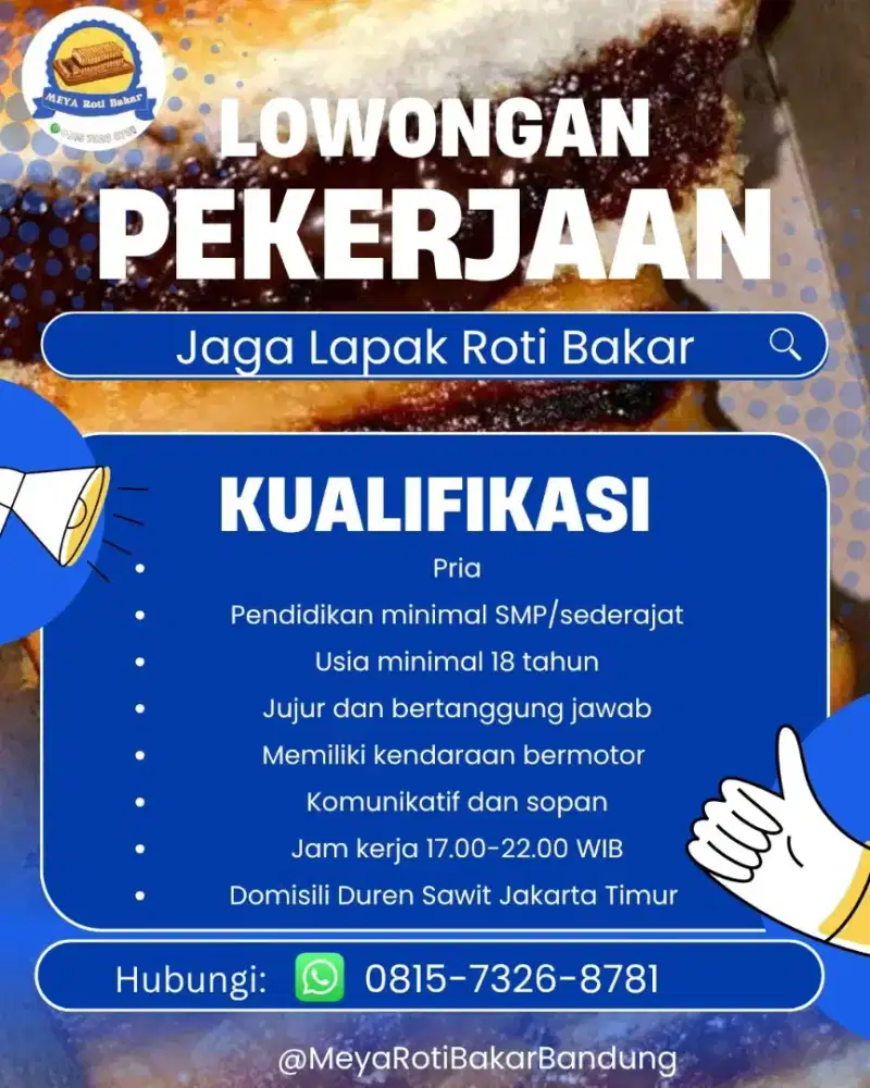 Jaga Lapak Roti Bakar Bandung