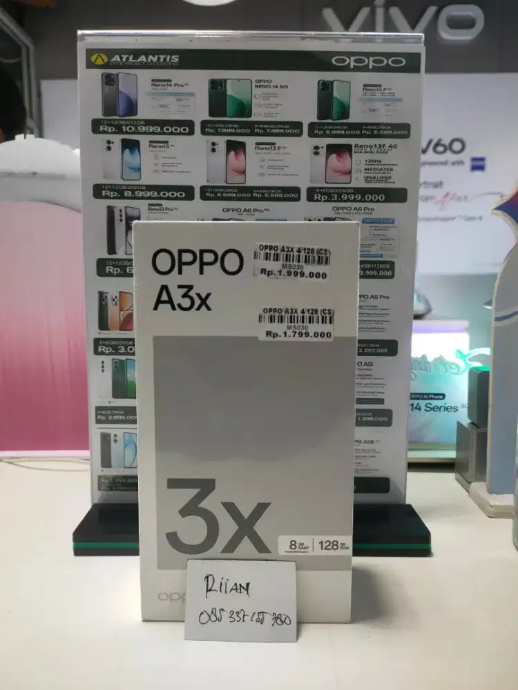 Oppo A3x Ram 4+4/128gb ATLANTIS DAHSYAT