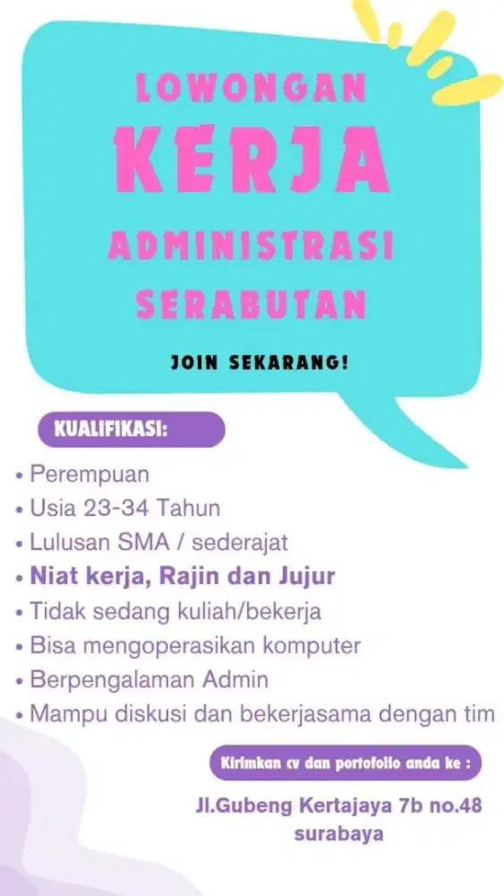 Administrasi berniat kerja baik baik