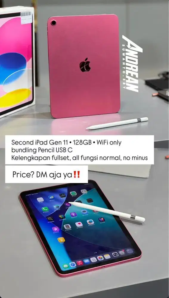 Second Ipad Gen 11 wifi 128 gb bundling with pencil usb c