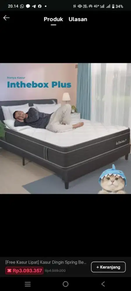 Kasur Spring bed in the box 200 x 200