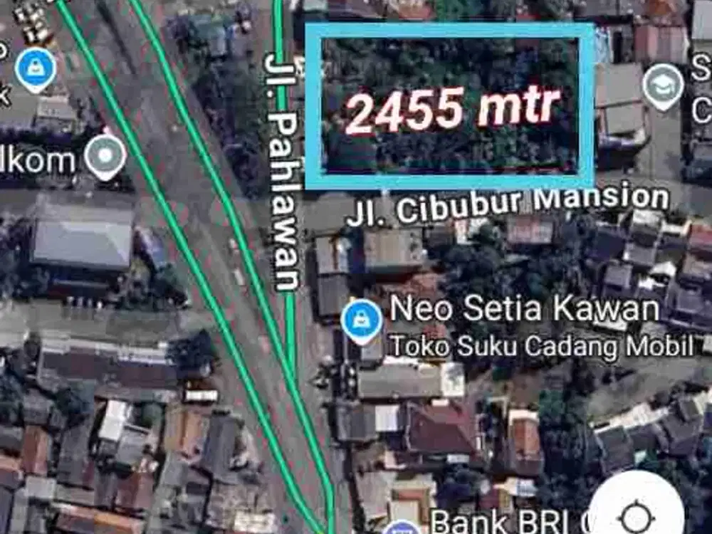 dijual tanah di jalan transyogi cileungsi