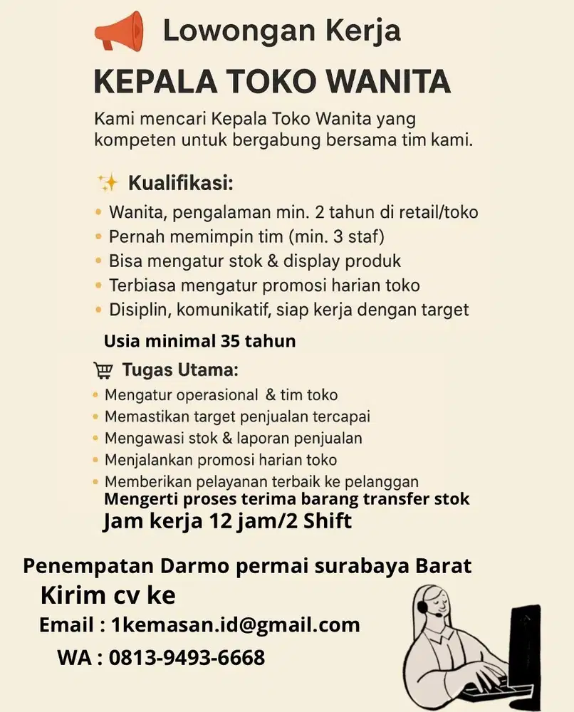 LOWONGAN KERJA SURABAYA BARAT