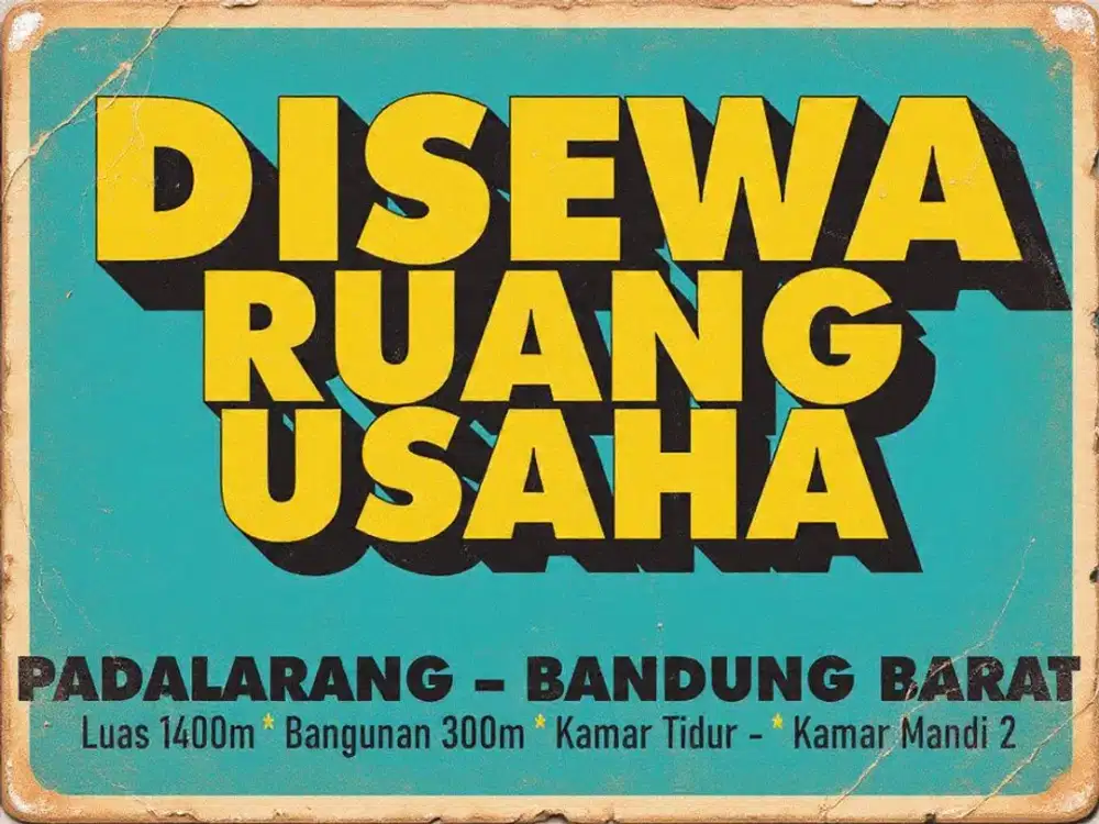 SEWA RUANG USAHA MURAH, PADALARANG, NGAMPRAH, KOTA BARU PARAHYANGAN,