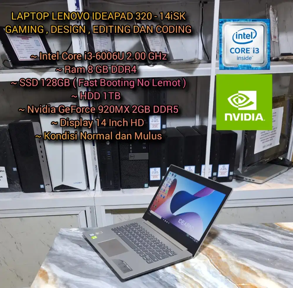LENOVO IDEAPAD NVIDIA GEFORCE 2GB DDR5 LAPTOP DESIGN EDITING CODING
