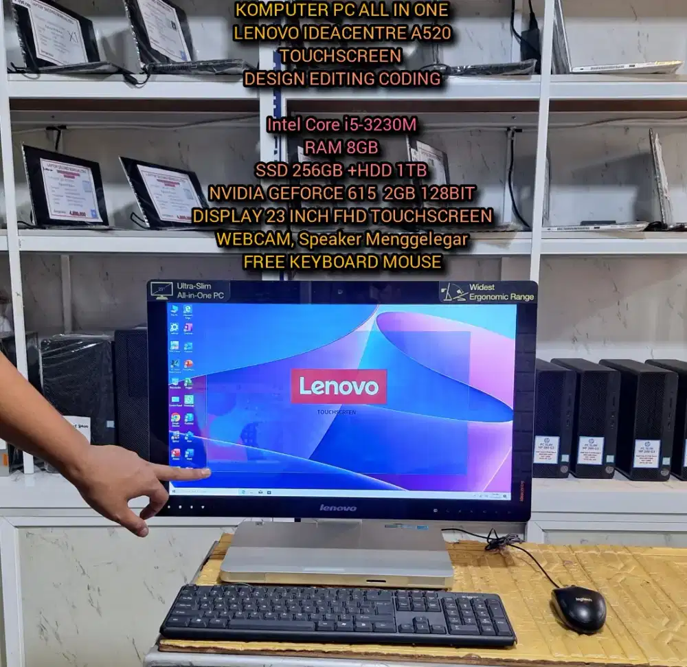 KOMPUTER PC ALL IN ONE TOUCHSCREEN SUPER MULUS