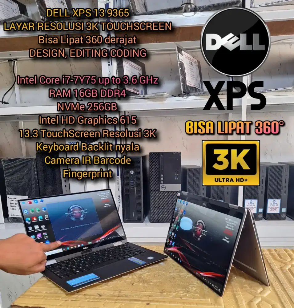 LAPTOP DELL XPS RESOLUSI LAYAR 3K