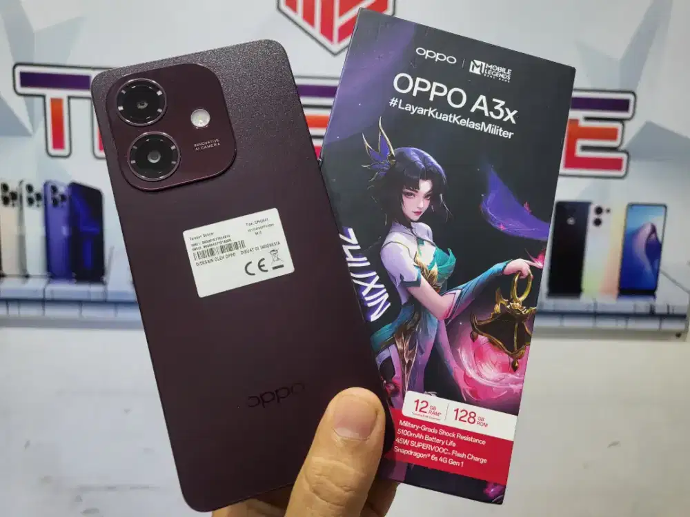 OPPO A3X GAMING RAM 12/128GB BATERAI 5000 PENGCASAN ULTRA CEPAT 45W