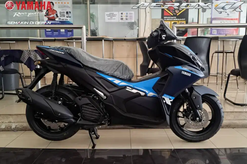 [ Motor Baru ] aerox alfha 155cc vva biru dop