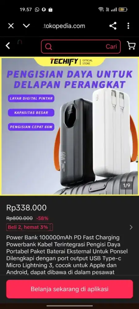 Powerbank masih baru !