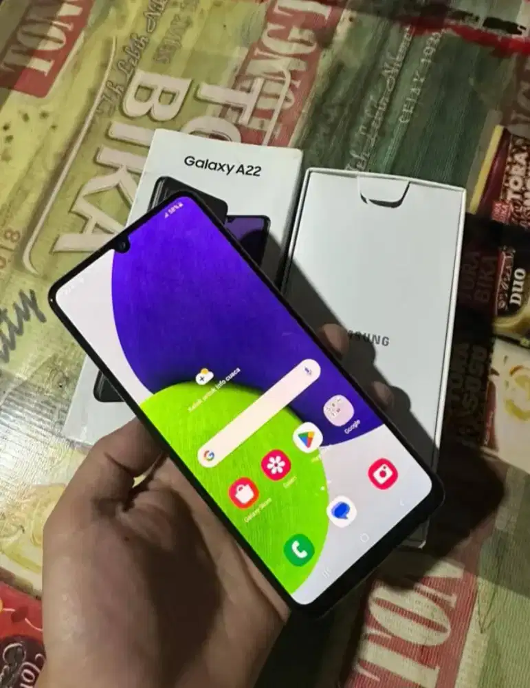 Samsung Galaxy A22 4G 6/128GB Second Fullset Original Sein Normal