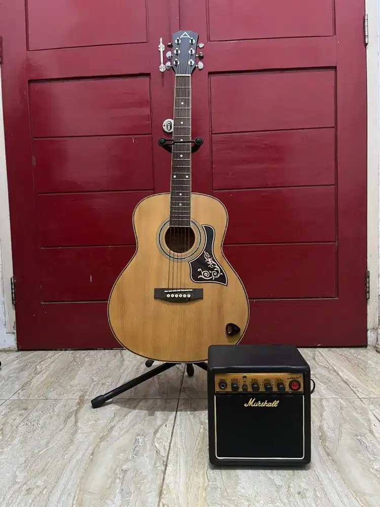 Gitar Akustik Elektrik Anderson Original + Amplifier Marshal