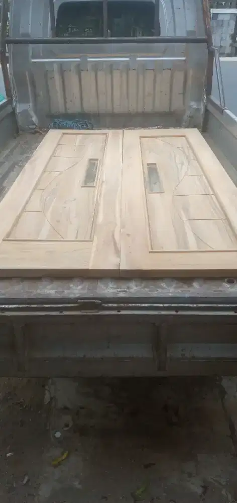 Pintu kupu tarung,pintu teras, pintu kayu jati,pintu minimalis