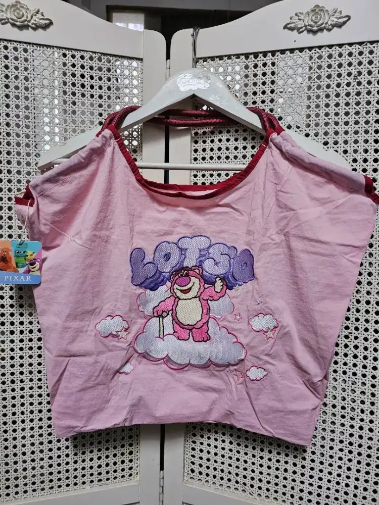 Tas lipat shoulder bag travel lotso disney gift kado hadiah