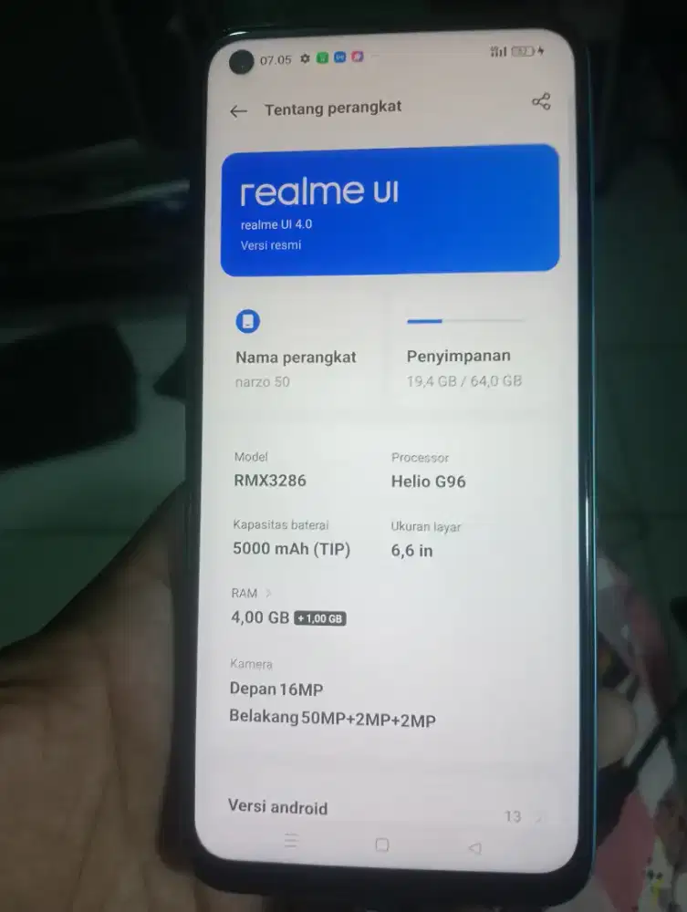 Ralalme narzo 50 ram 4/64