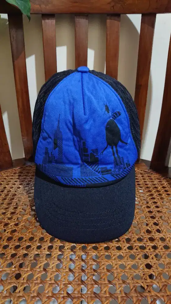 Topi Jaring Fubu Biru Hitam