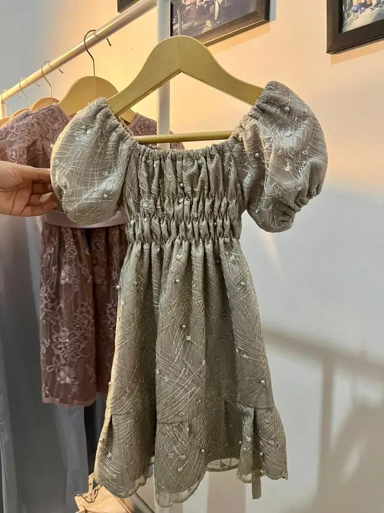 Dress Anak (Warna Abu/Silver)