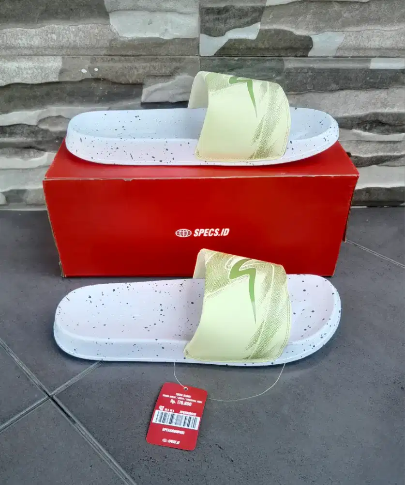 Sandal Specs Putih Hijau Original