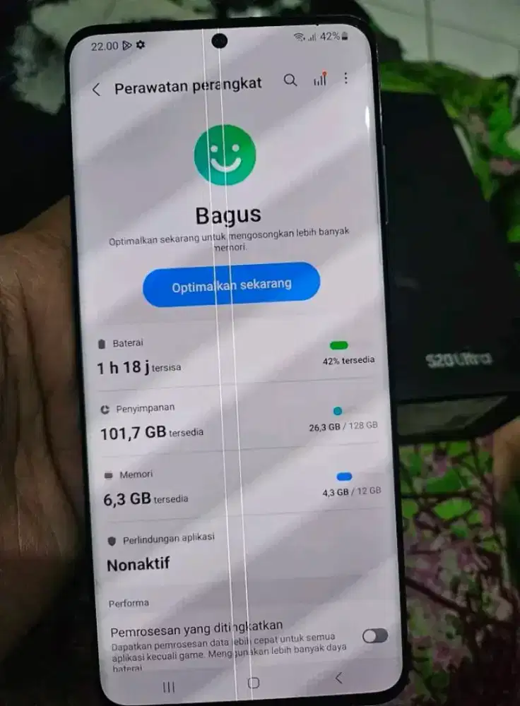 Samsung s20 ultra 12/128 minus cek di foto