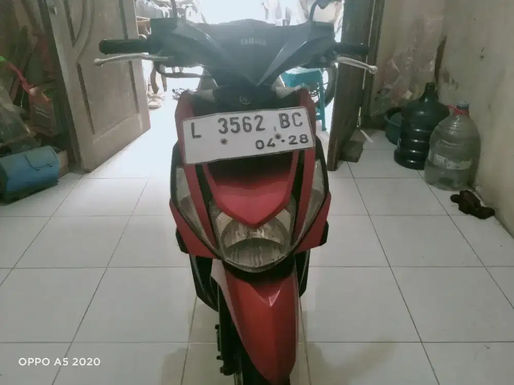 Yamaha mio m3 125,plat L(sby), warna merah, cw,tahun 2018