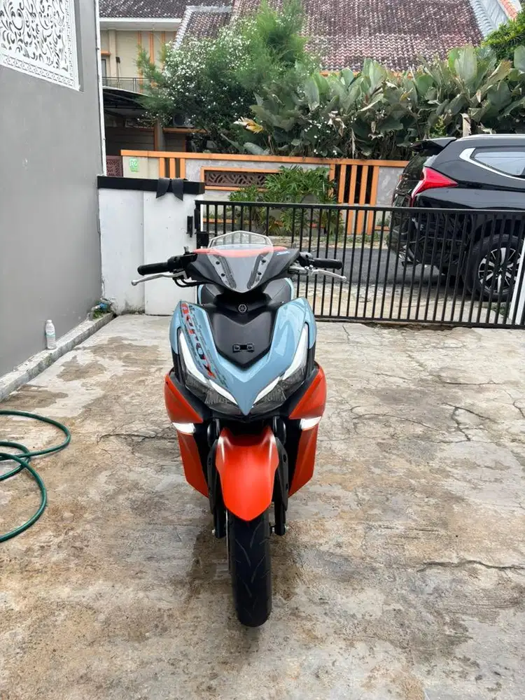 Aerox new dull blue orange