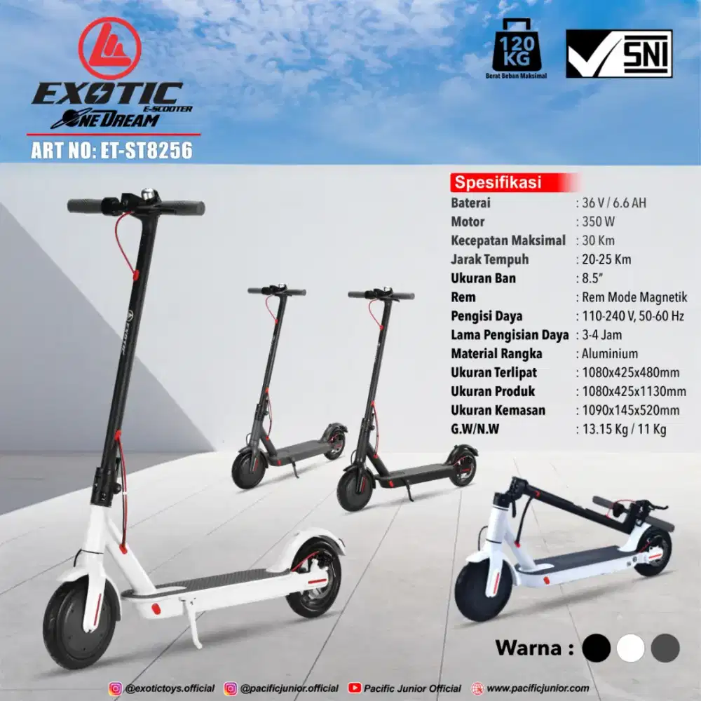 Otoped Skuter Listrik EXOTIC ST 8256