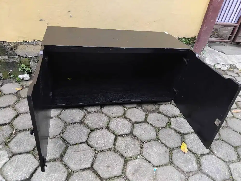 meja bufet hitam murah ex mall pameran toko