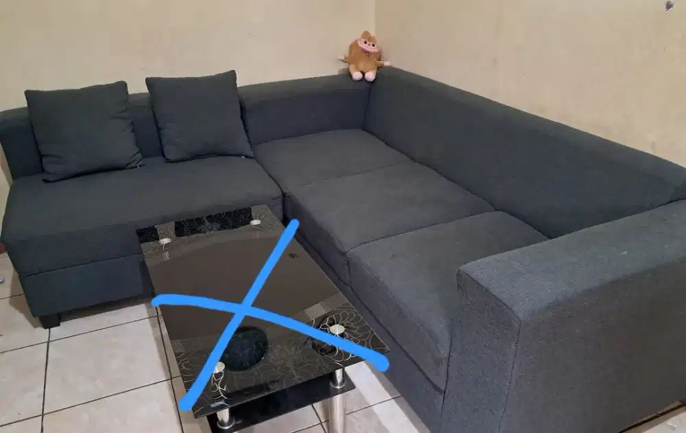 Jual sofa L bekas