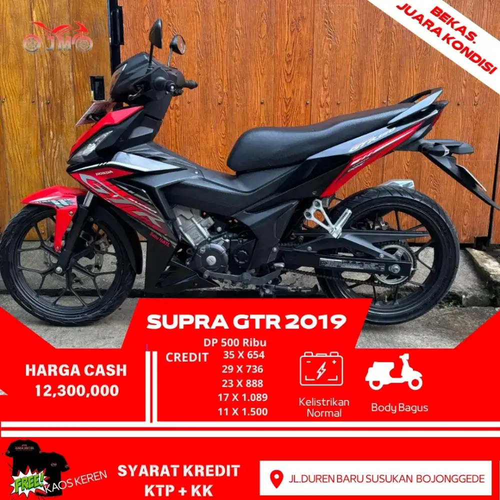 SUPRA GTR 2019 SURAT LENGKAP SIAP PAKE JARAK JAUH