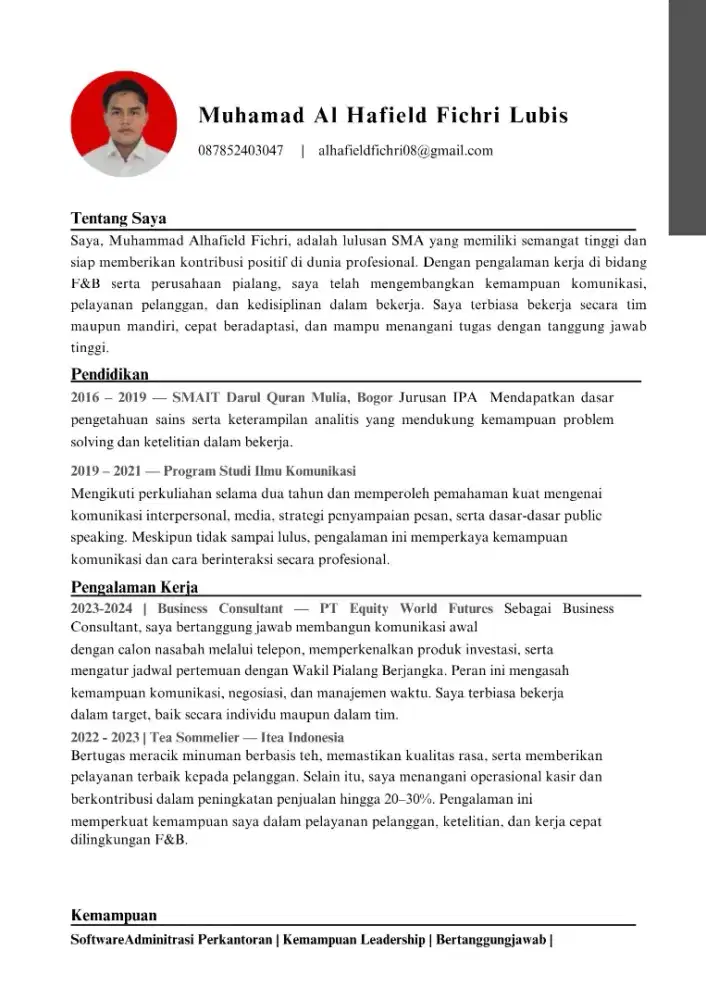 DI CARI PEKERJAAN LULUSAN SMA